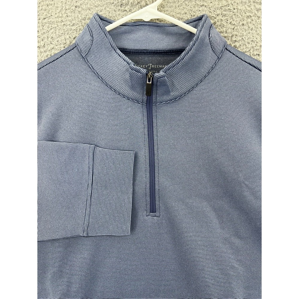Hickey Freeman Sweater Men's XL‎ Blue 1/4 Zip Performance Soft Stretch Golf
